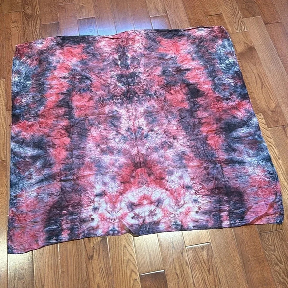 Vintage Style  Silky Tie dye Pastel Scarf - Picture 3 of 10